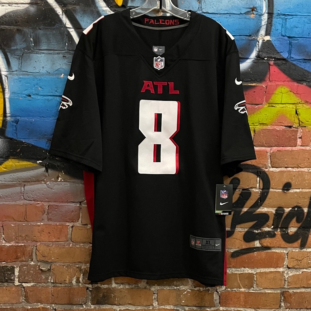 NIKE-men’s black #8 KYLE PITTS *AUTOGRAPHED Atlanta Falcons On-Field game jersey
